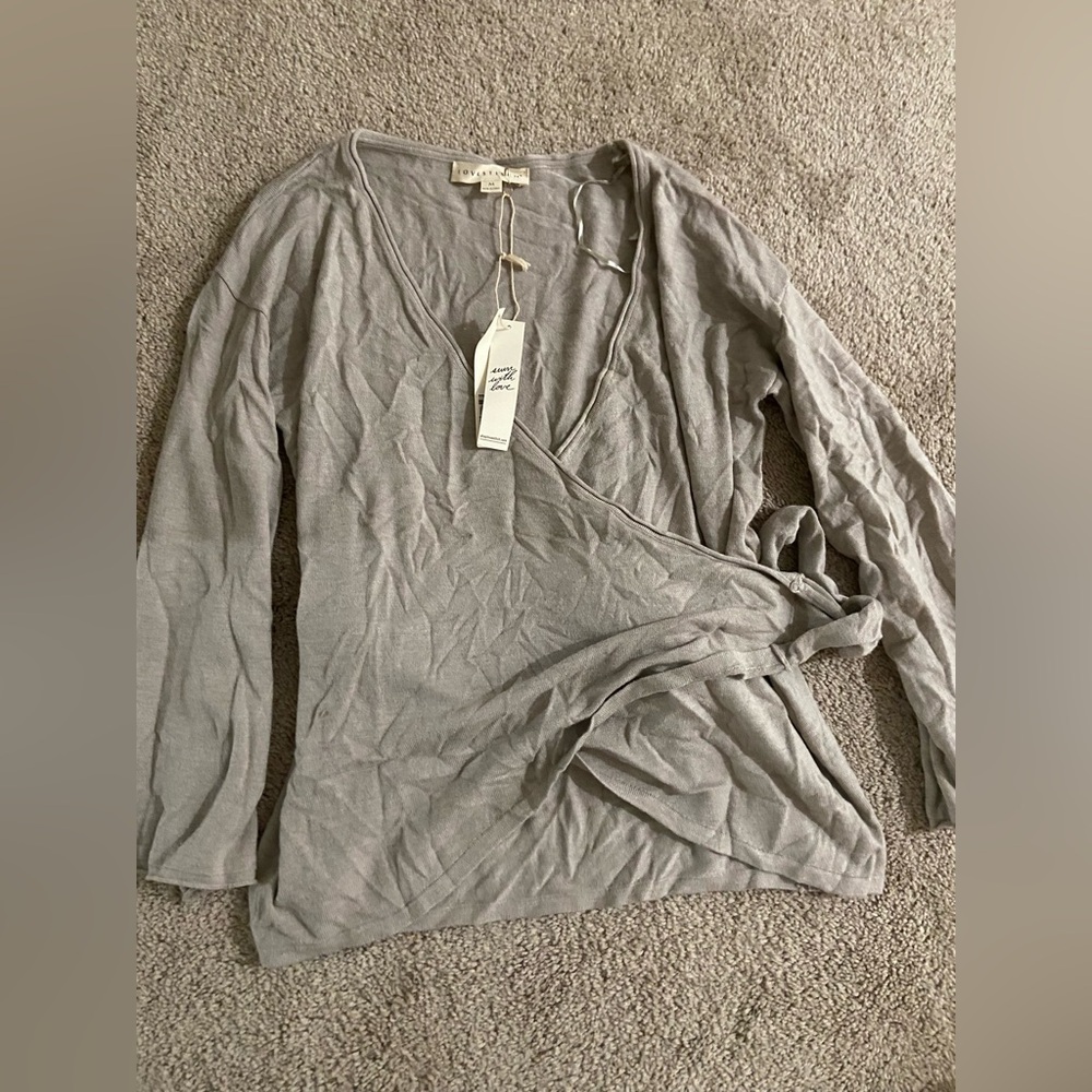 New Love stitch wrap sweater